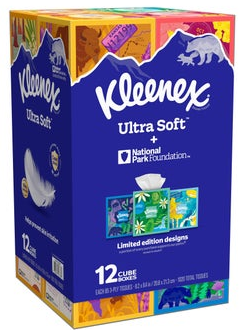 Kleenex Ultra Soft Facial Tissue, 3-Ply, 85-count, 12-pack