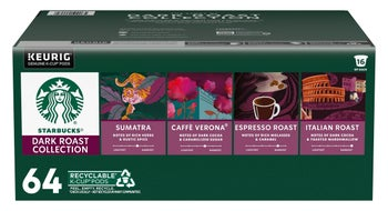 Starbucks Dark Roasts Variety Pack K-Cup Pod, 64-count