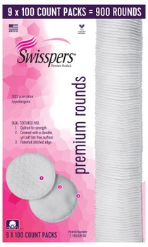 Swisspers Premium Hypoallergenic Cotton Rounds, 900-count