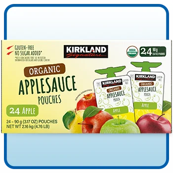 Kirkland Signature, Organic Applesauce, 24-Count