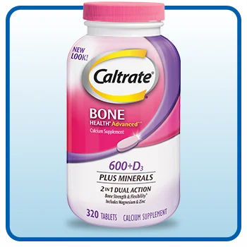 Caltrate Bone Health Advanced Calcium 600+D3 Plus Minerals, 320 Tablets