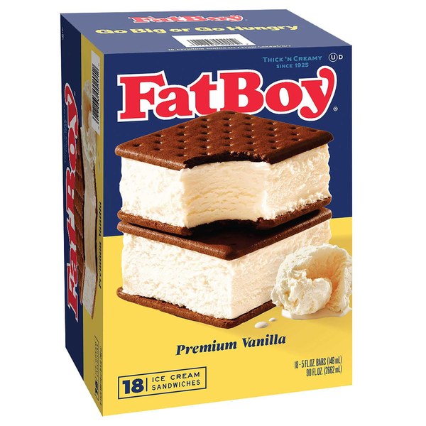 FatBoy Premium Vanilla Ice Cream Sandwiches at Sam's Club