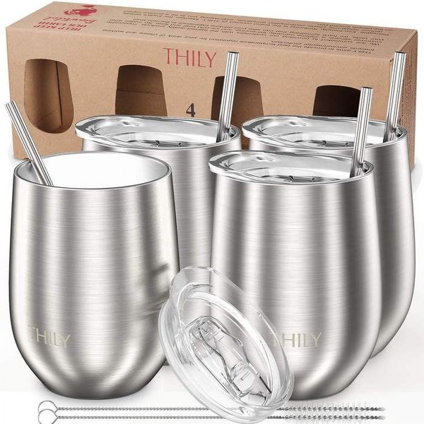 Insulated Metal Tumbler With Straw – $7 – $19.97+