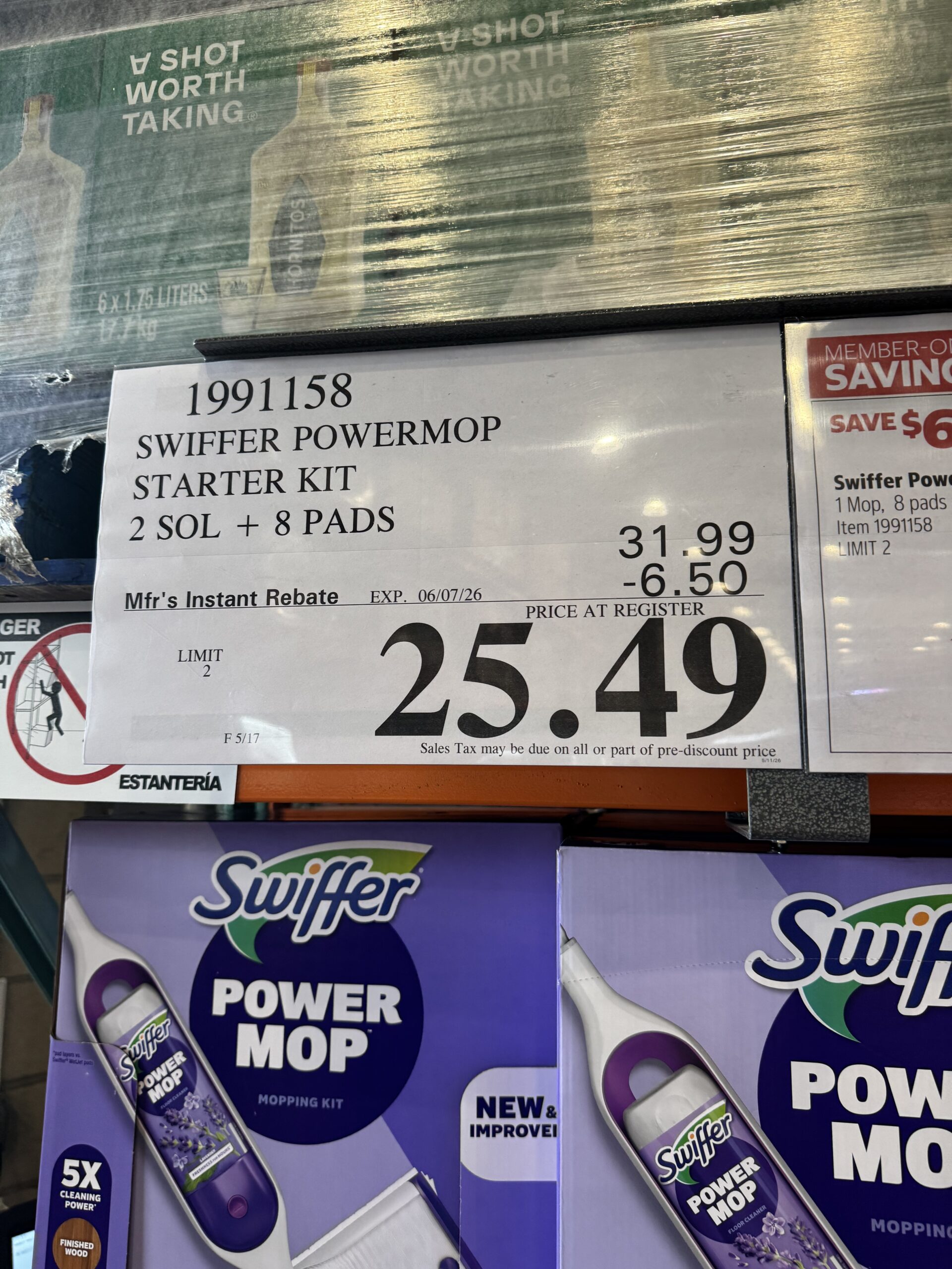 Swiffer PowerMop Starter Kit - price tag