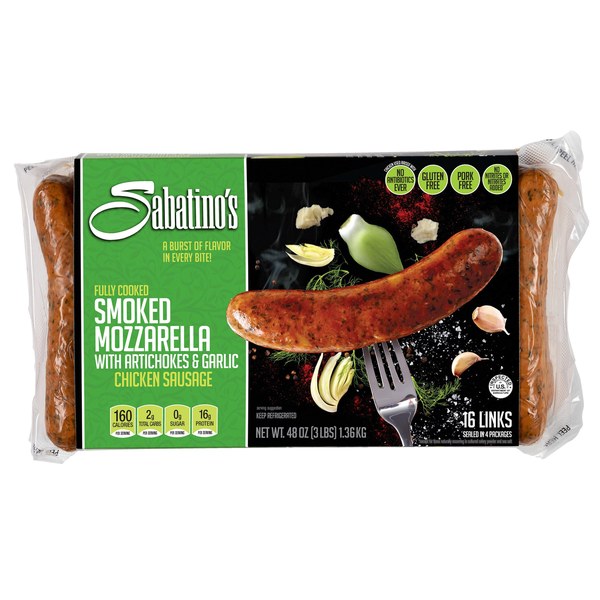 Sabatino’s Smoked Mozzarella, Artichoke & Garlic Chicken Sausage