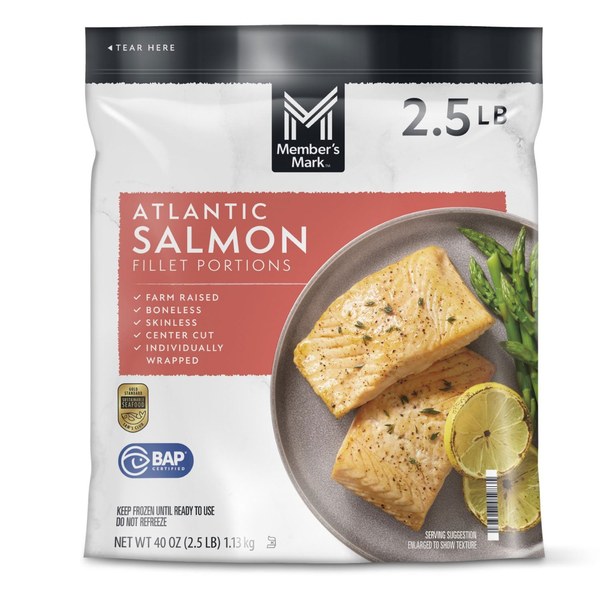 Skinless Salmon Fillets | Before: $10.87/lb | Now: $11.87/lb