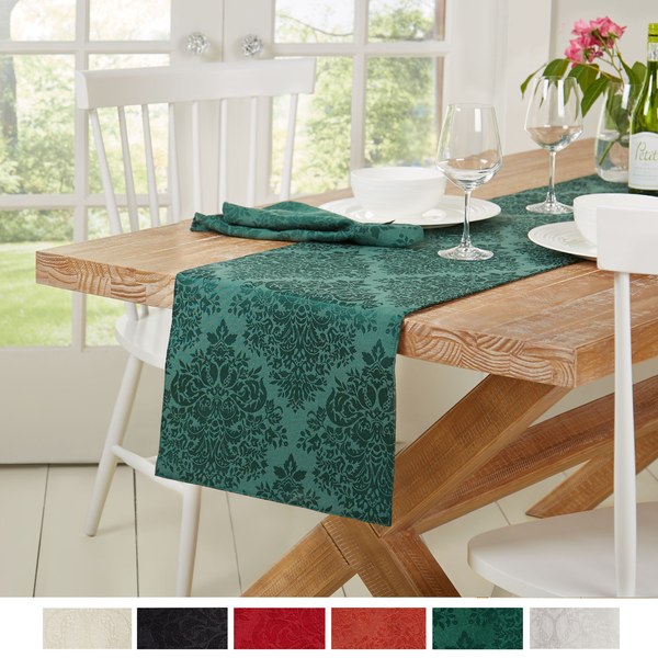 Polyester Damask Table Runner – $1.50 – $15.99