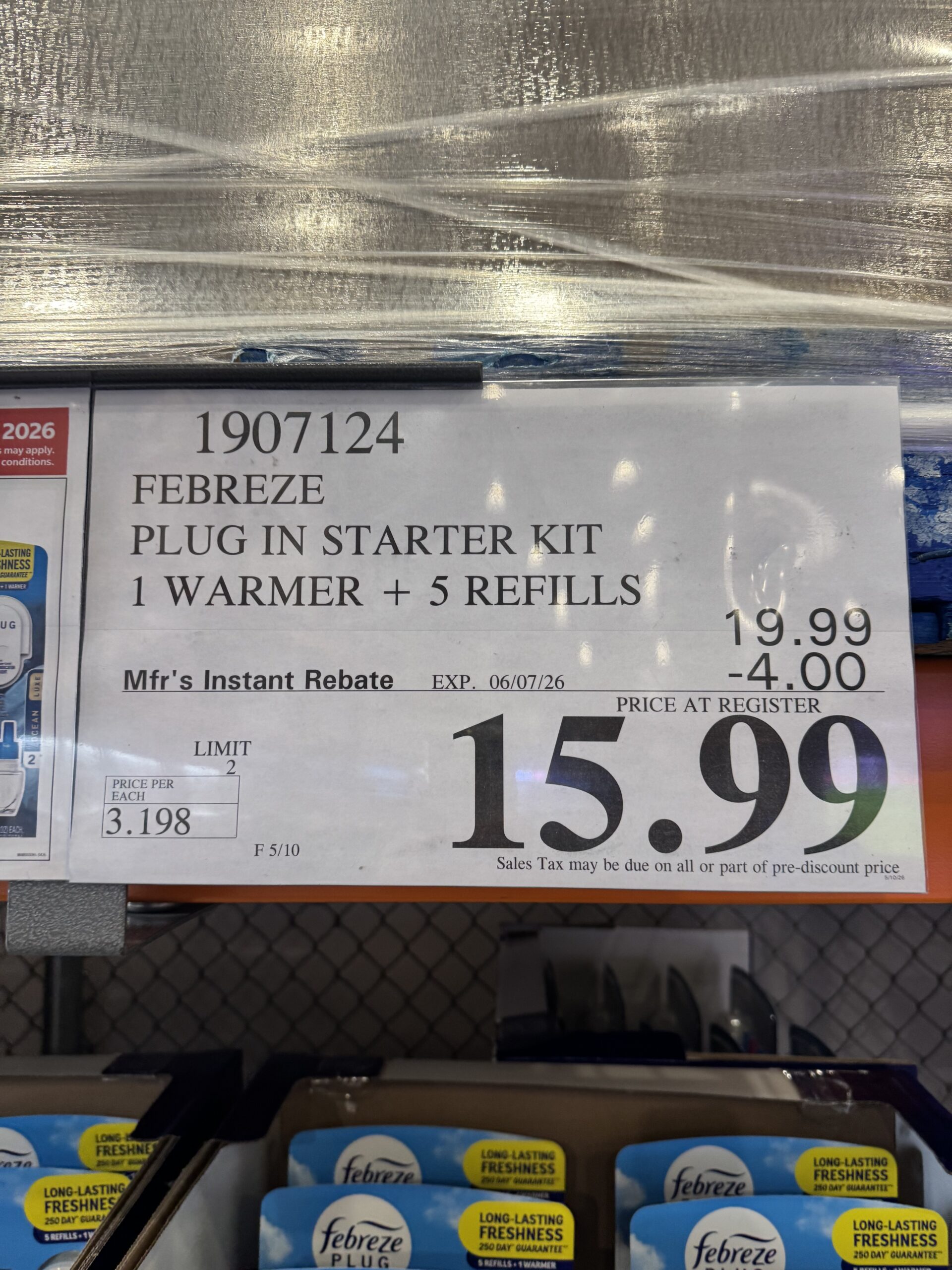 Febreze Plug Starter Kit - price tag