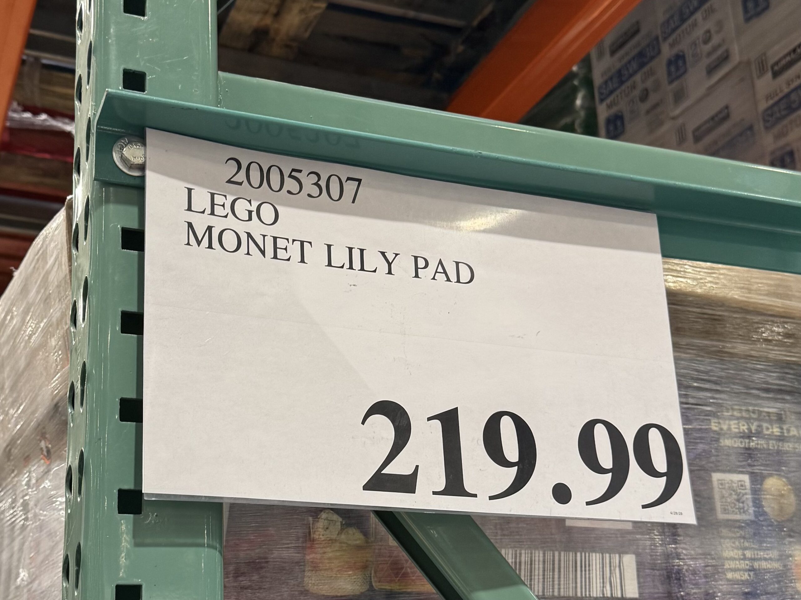 LEGO Bridge over a Pond of Water Lilies - price tag