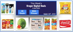 Kroger Weekly Digital Deals For You (In Store DEALS)