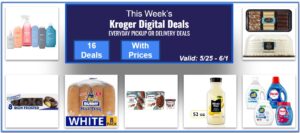 Kroger Weekly Digital Coupons (Pick Up Or Delivery Deals)