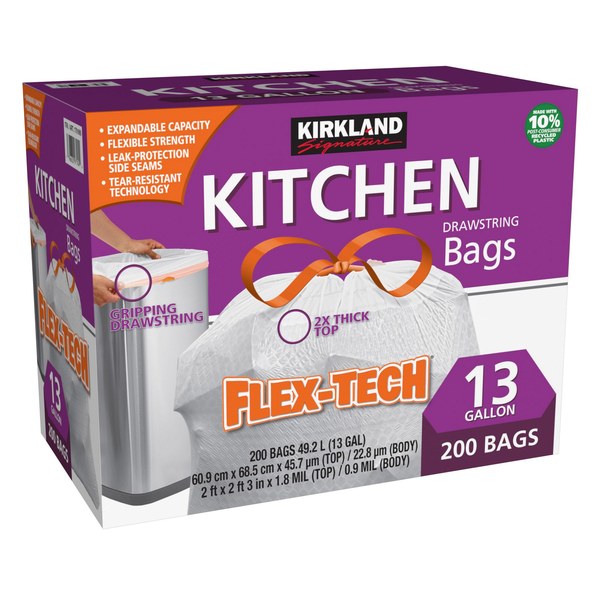 7. Kirkland Signature Tall Kitchen Trash Bags