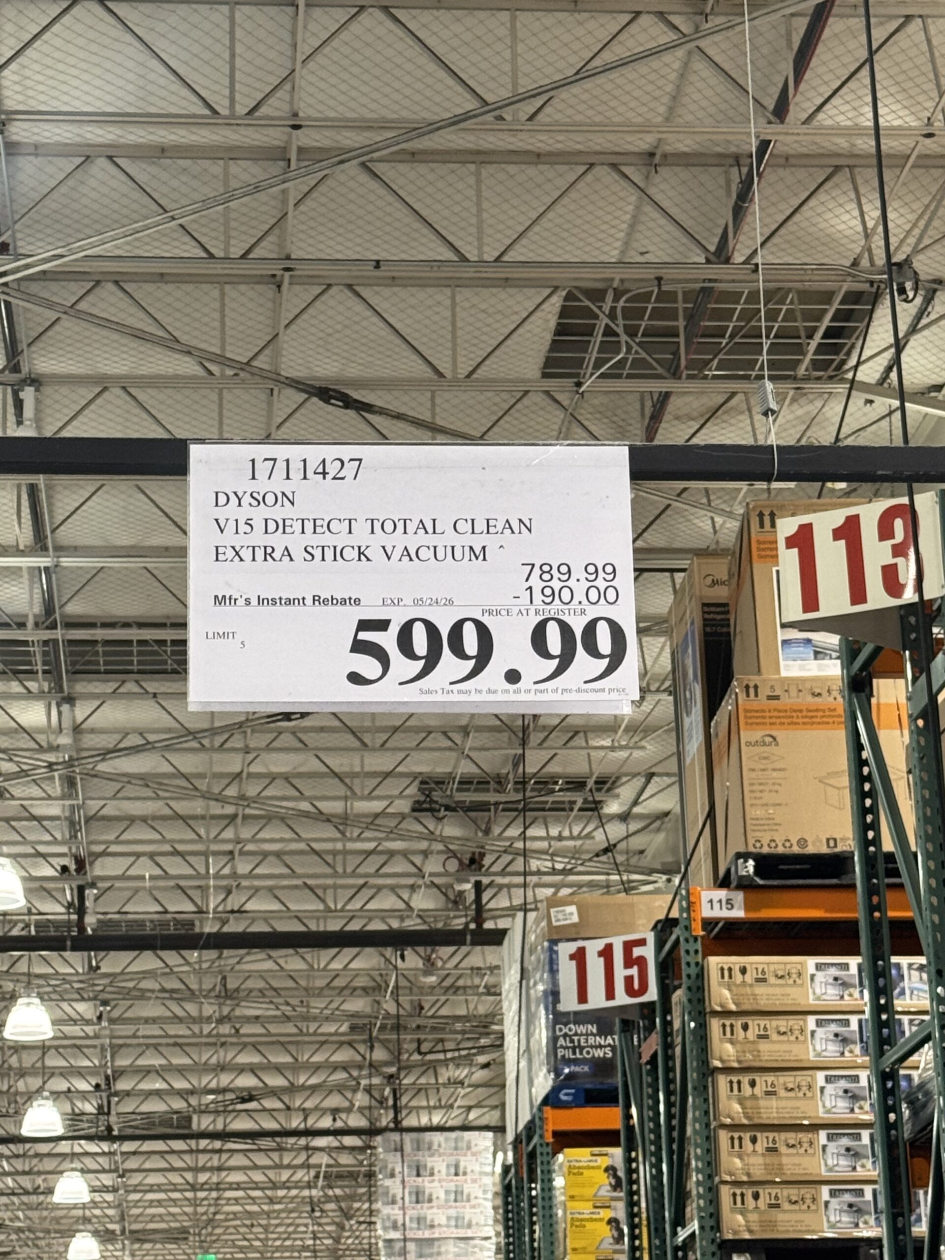 Dyson v15 detect total clean extra - price tag
