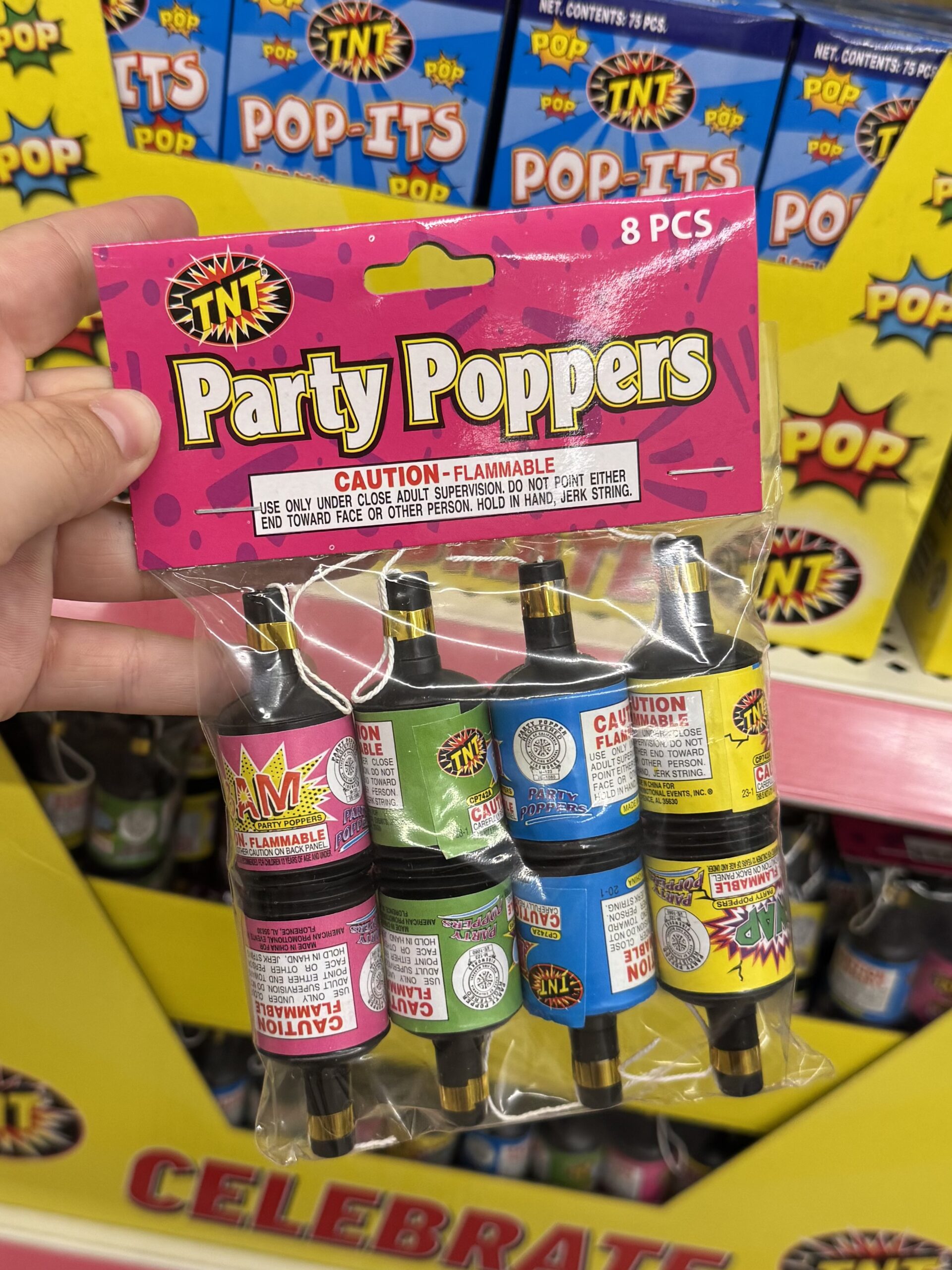 TNT Party Poppers - in store