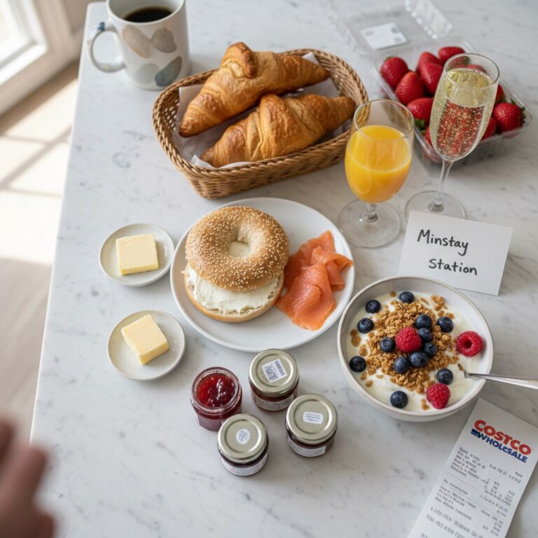 Costco Brunch Spread — 14-item cart for 6 people under $40