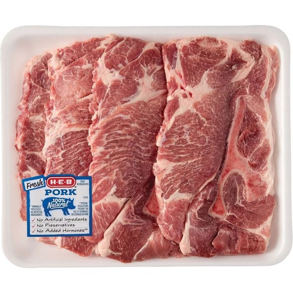 H-E-B Bone-in Boston Butt Pork Steaks - Value Pack: $8.79 - $7.53