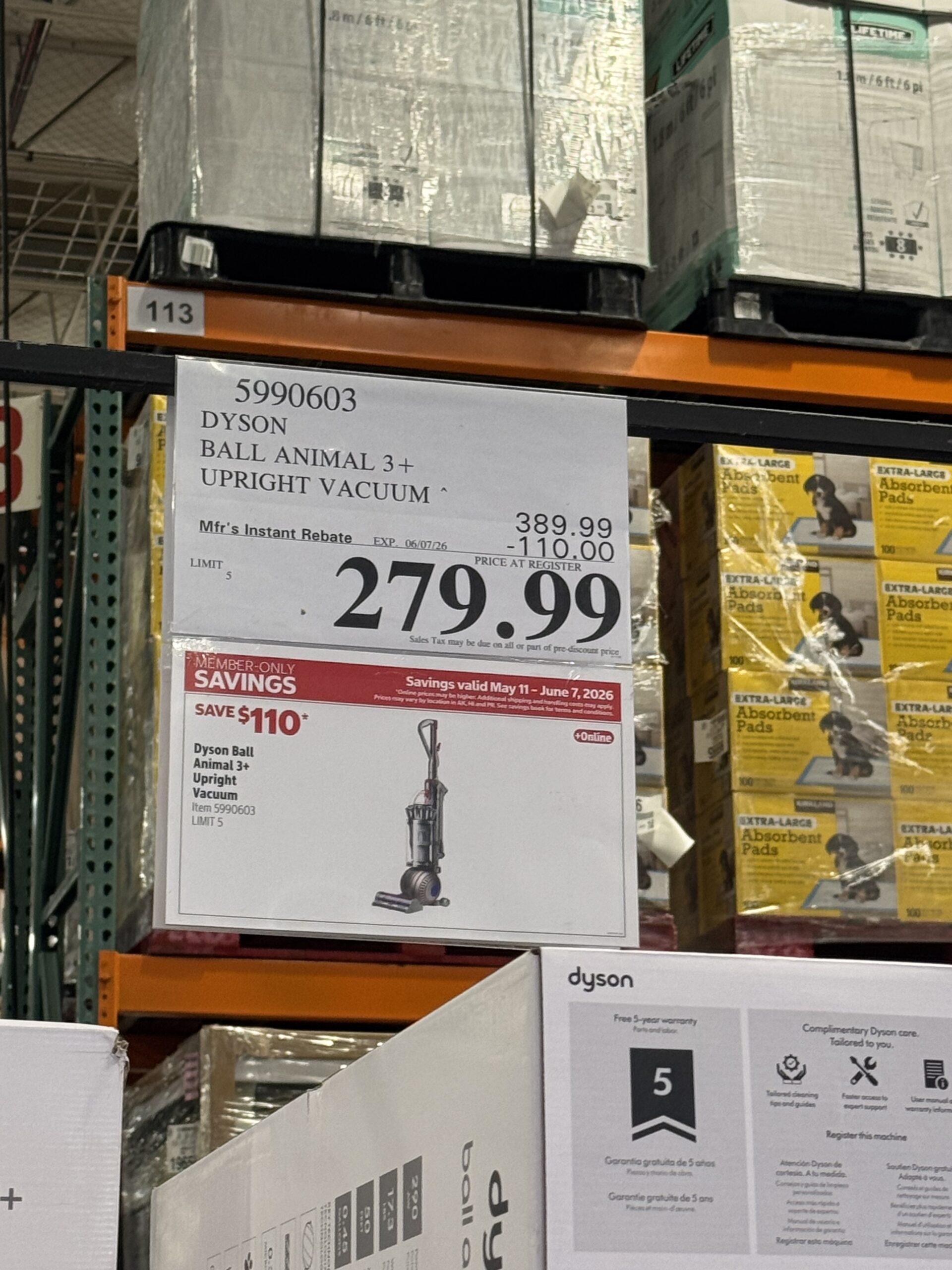 Dyson Ball Animal 3+ - price tag