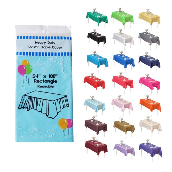 Plastic Table Covers (54x108") – $1.25 – $7.99+