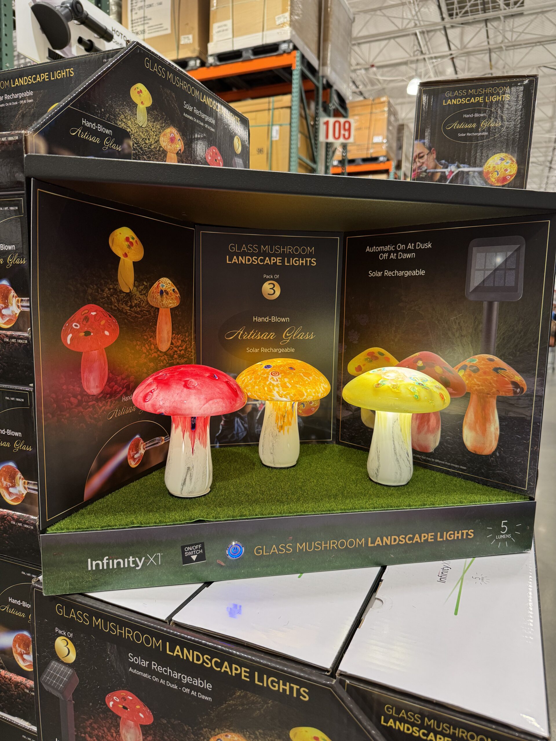 Infinity X1 Glass Mushroom Landscape Lights