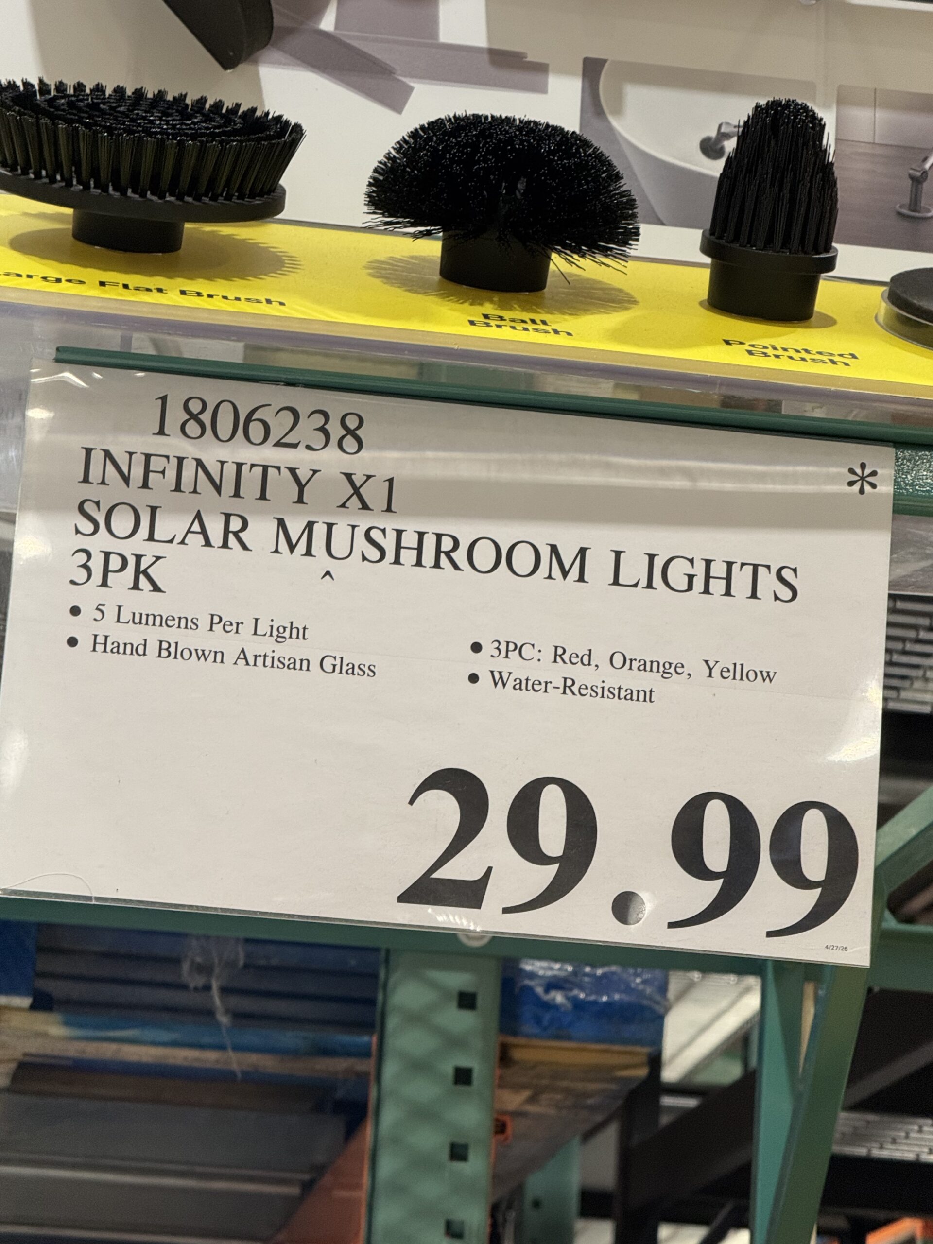 Infinity X1 Glass Mushroom Landscape Lights - price tag
