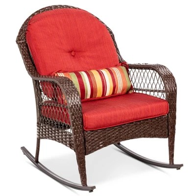 Best Choice Products Outdoor Wicker Rocking Chair - $142