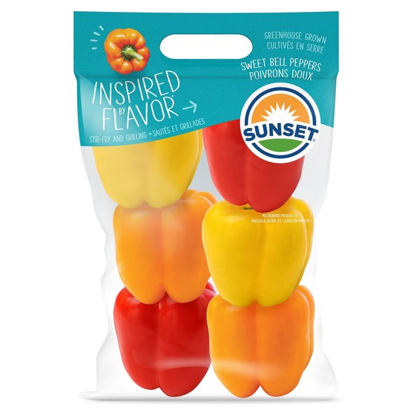 Six-Pack Bell Peppers | Before: $6.67 | Now: $5.97