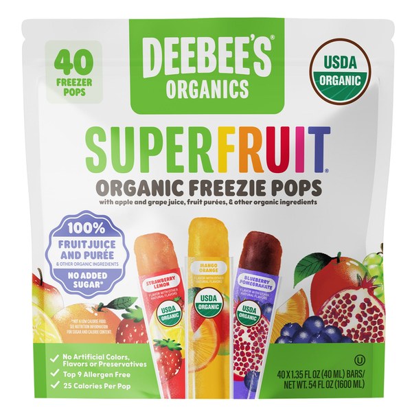 DeeBee’s Organics Superfruit Freezie Pops (40 ct)