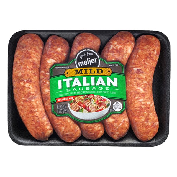 Hot Dogs, Brats, or Smoked Sausage (e.g., Johnsonville, Eckrich, or Meijer brand) ~$2.39–$3.99 per pack