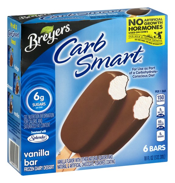 Breyers CarbSmart Vanilla Bars Frozen Dairy Dessert 6Ct | $6.99 - Buy 1, Get 1 Free