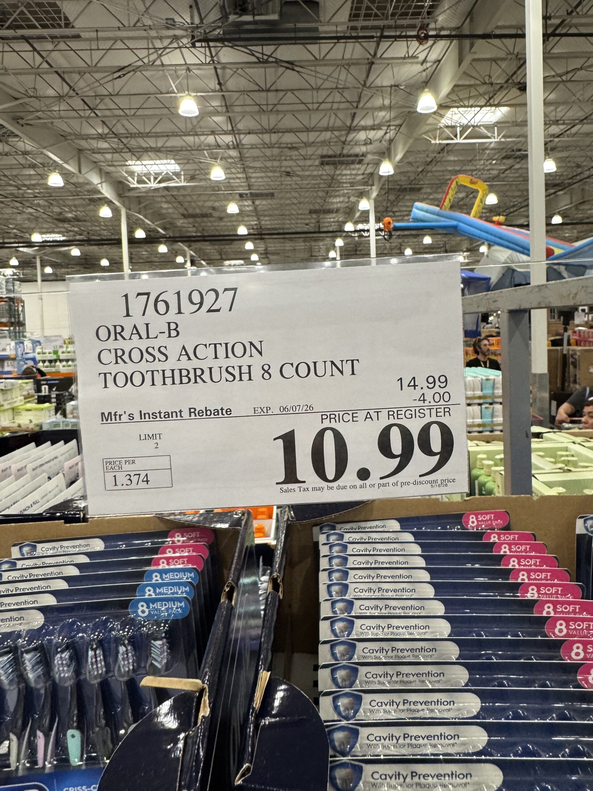 Oral-B CrossAction Pro-Advanced Toothbrushes - price tag