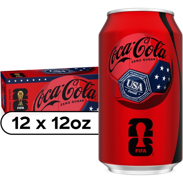 Coca-Cola Zero Sugar Soda Soft Drink Fridge Pack Cans, 12 fl oz, 12 Pack | $9.99 - $5.99