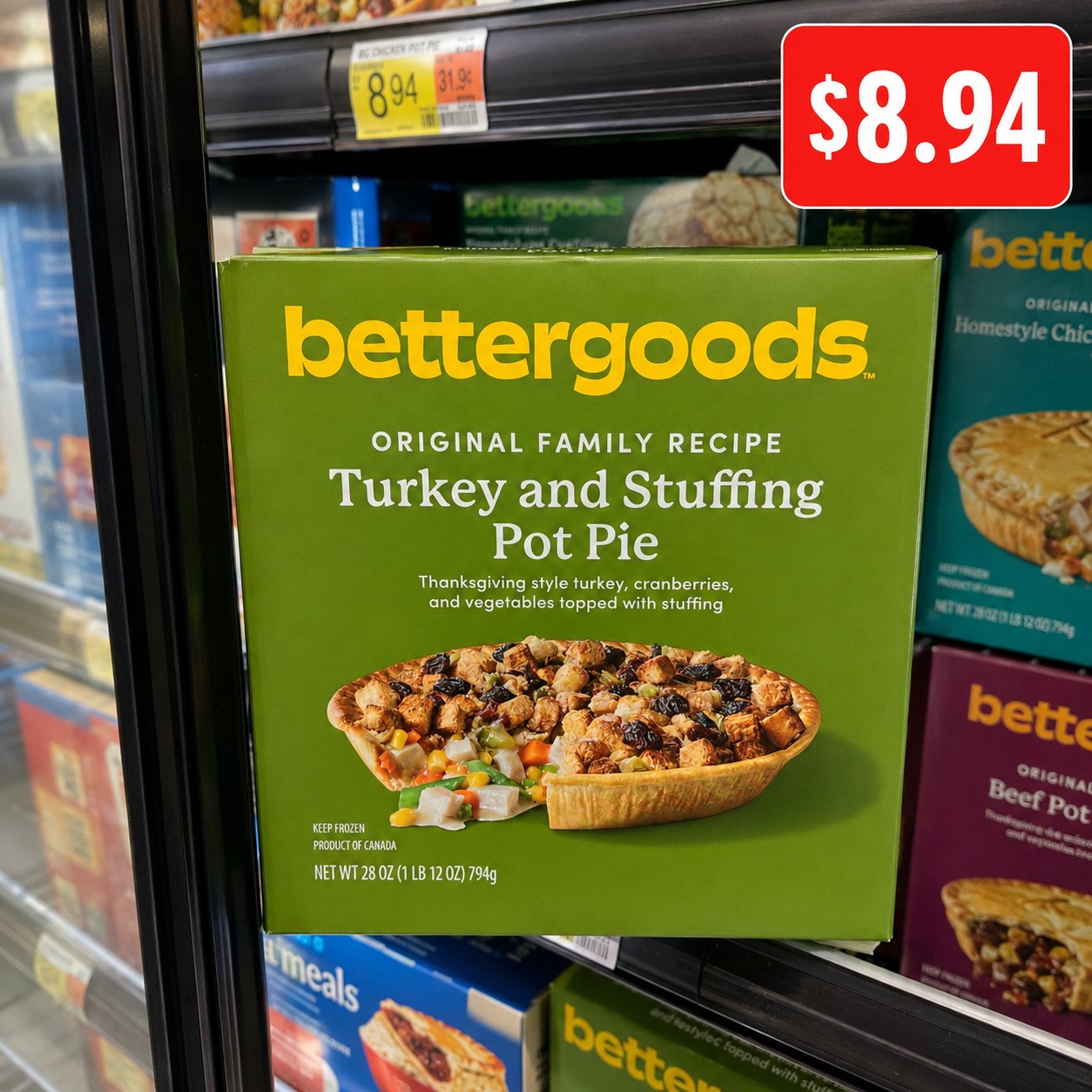 bettergoods ORIGINAL FAMILY RECIPE Turkey and Stuffing Pot Pie