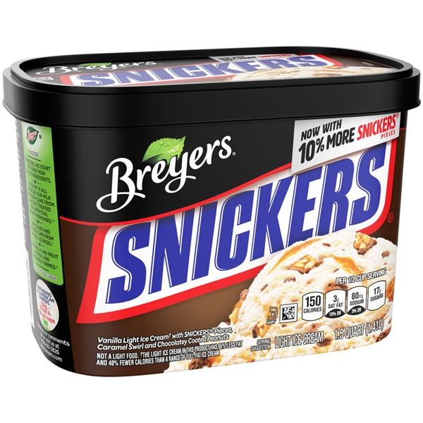 Breyers Blasts! Snickers Caramel Swirl Chunk Frozen Dairy Dessert | $5.99 - Buy 1, Get 1 Free