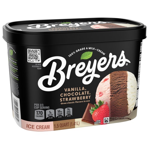 Breyers Vanilla, Chocolate, Strawberry Ice Cream | $5.99 - Buy 1, Get 1 Free