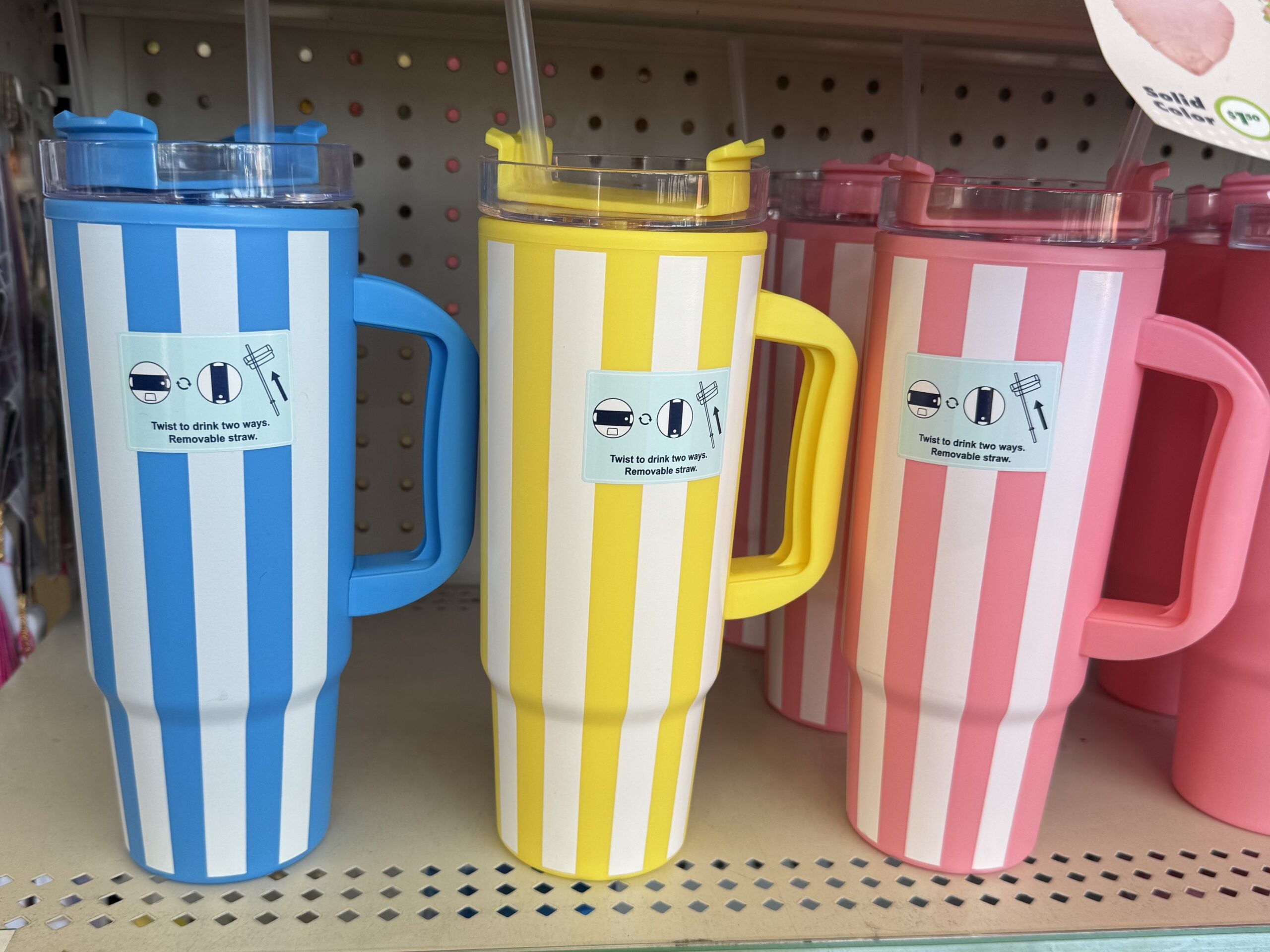 Insulated Metal Tumbler with Straw, Assorted Colors, 1-ct. - in store