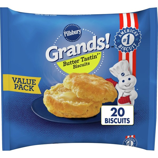 Pillsbury Grands Biscuits (8 ct tube) | $3.49 -> $1.99