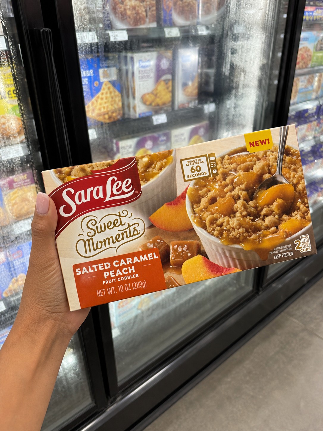Sara Lee Sweet Moments Salted Caramel Peach Fruit Cobbler