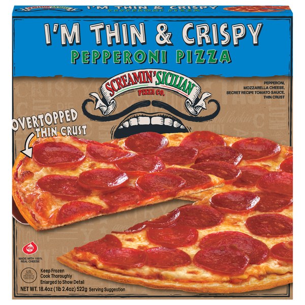 Screamin' Sicilian Pizza Co. Pizza, Pepperoni, I'm Thin & Crispy | $8.99 - $4.99