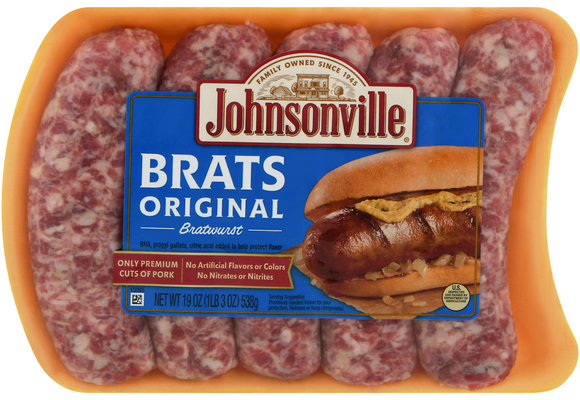 Johnsonville Brats Original Pork Bratwurst - 5 ct