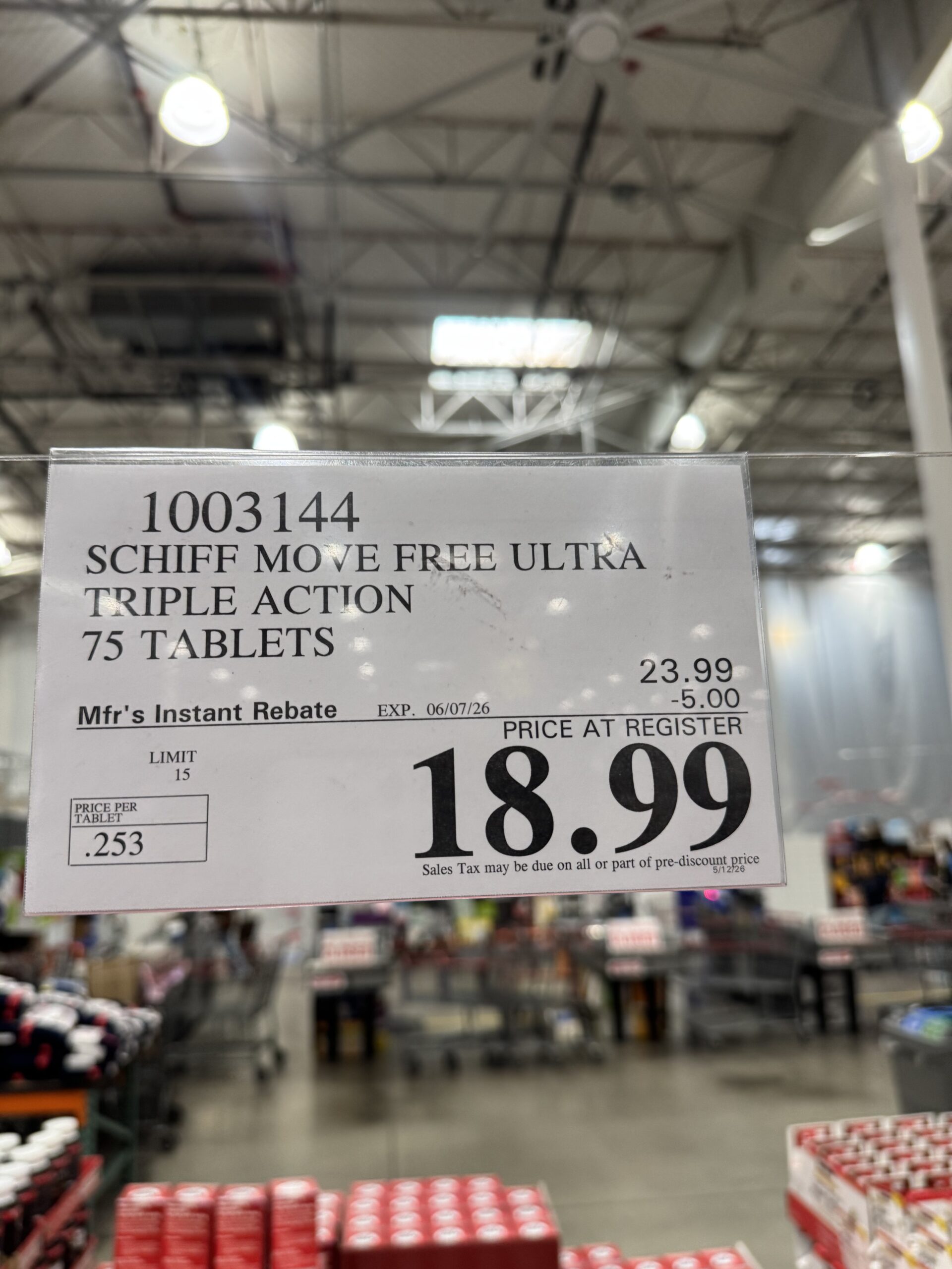 Schiff Move Free Ultra Triple Action - price tag
