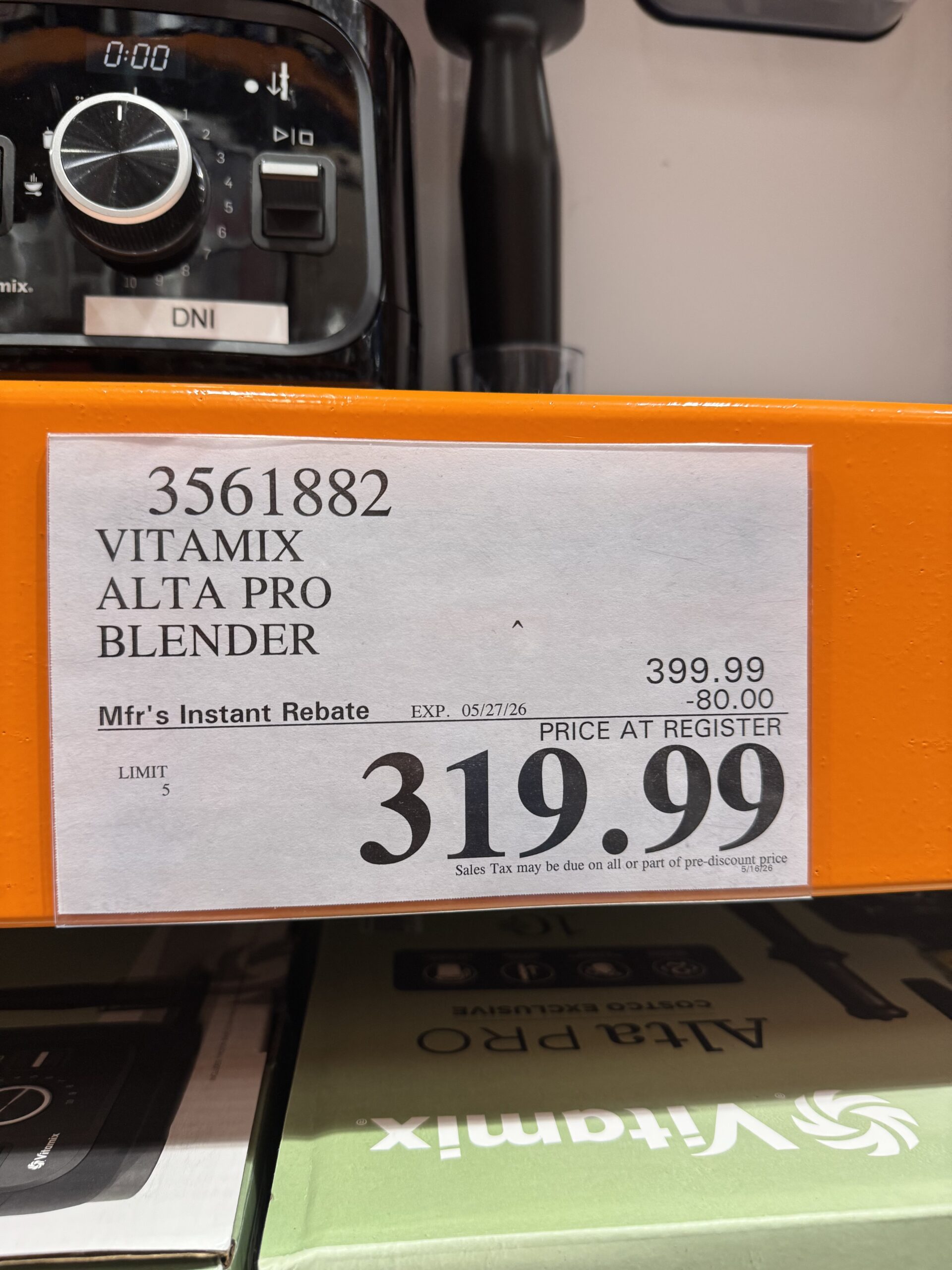 Vitamix Alta PRO - price tag