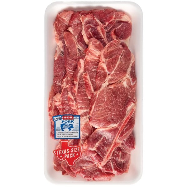 H-E-B Bone-in Pork Butt Steaks - Texas-Size Pack: $13.16 - $11.56