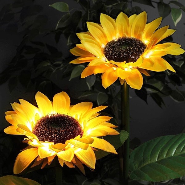 Keyohome Sunflower Solar Garden Lights - $18.00