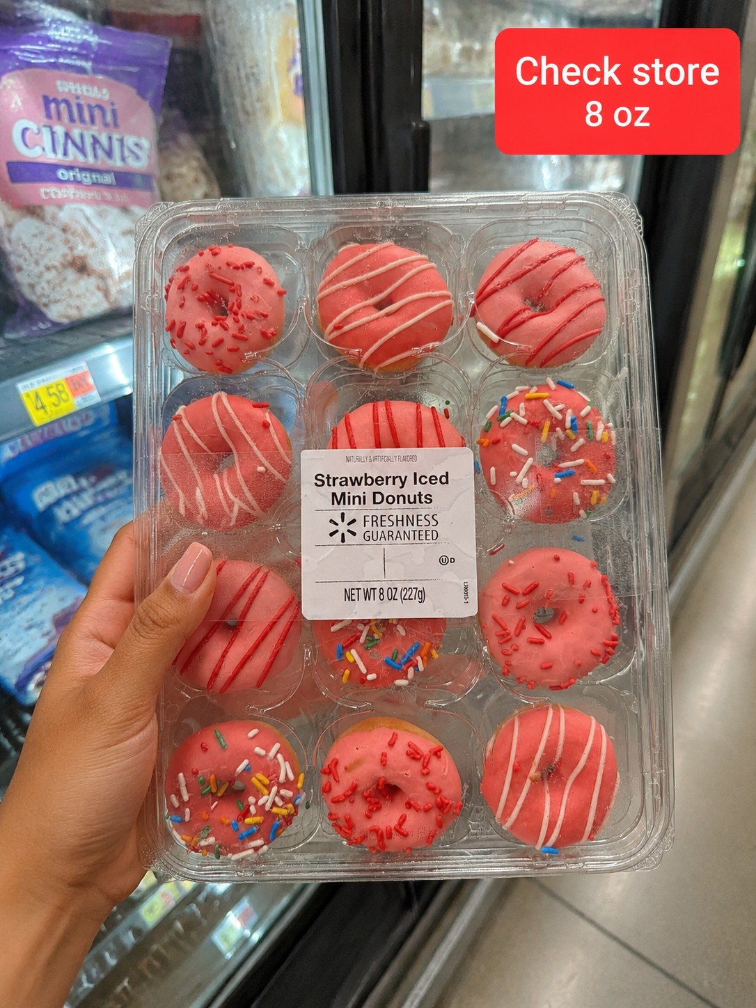 Strawberry Iced Mini Donuts