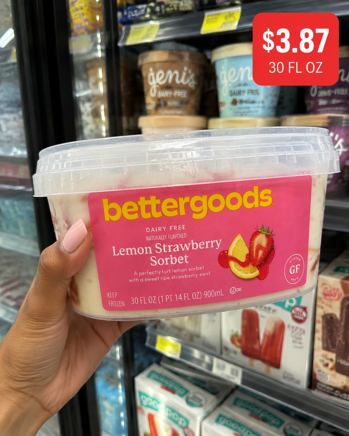 bettergoods Lemon Strawberry Sorbet