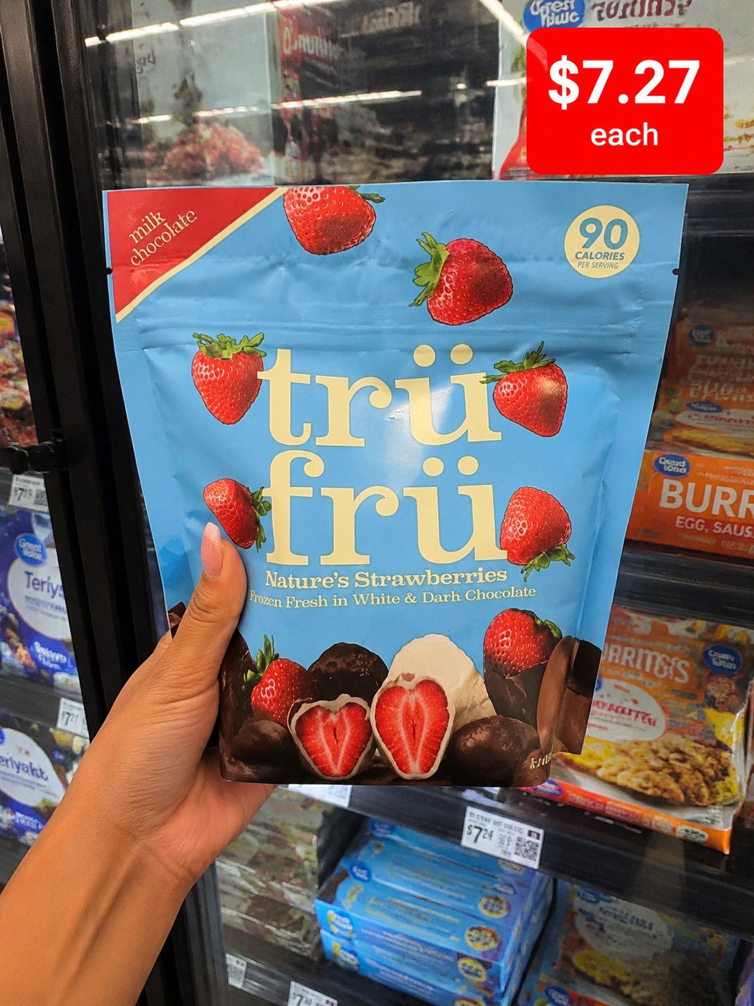 tru fru Nature's Strawberries Frozen Fresh in White & Dark Chocolate