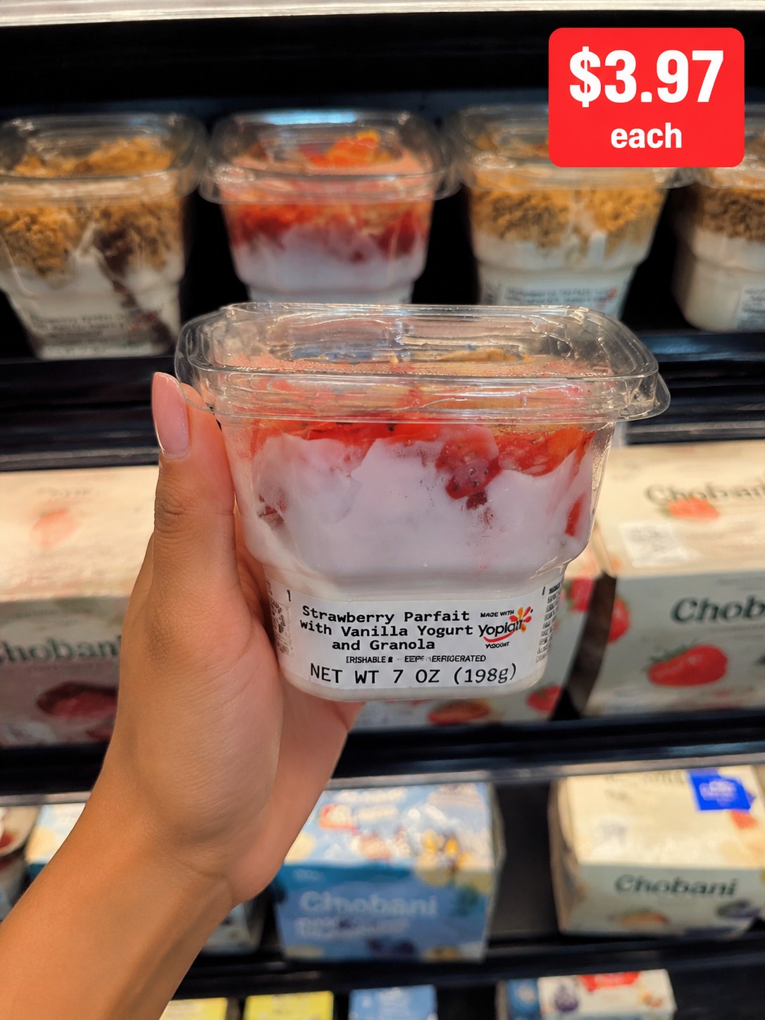 Strawberry Parfait with Vanilla Yogurt Yoplait and Granola
