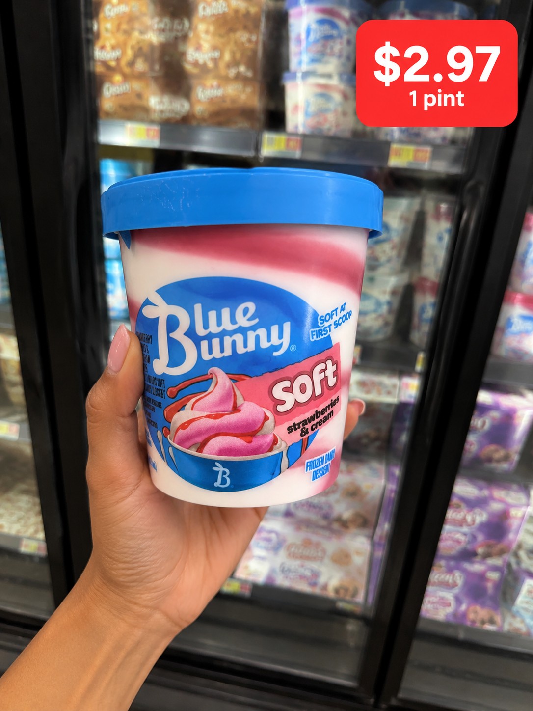 Blue Bunny Soft Strawberries & Cream