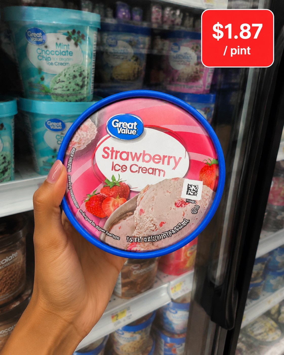 Great Value Strawberry Ice Cream