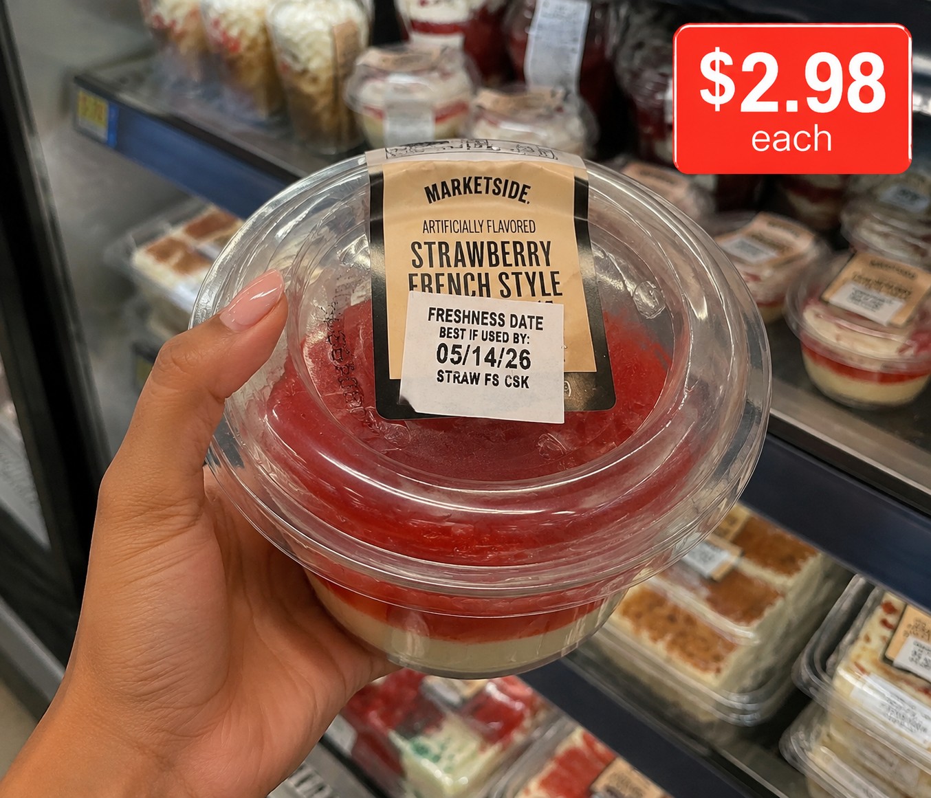 MARKETSIDE ARTIFICIALLY FLAVORED STRAWBERRY FRENCH STYLE